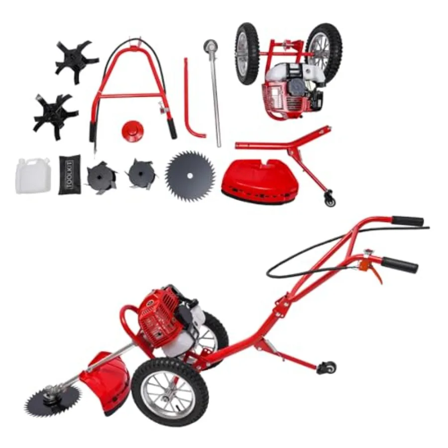 Mesin Pemotong Rumput Dorong 2 Tak 49 CC Berbahan Bakar Bensin dengan Motor Kecepatan Tinggi 6500-7000 Rpm dan Tangki Bahan Bakar 0.95L untuk Efisiensi Tinggi