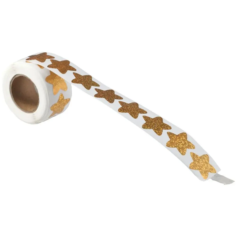 Stickers 500Pcs Tag Paper Multicolour Decoration Sealing Sticker Label Gold and Silver Classification Label Party