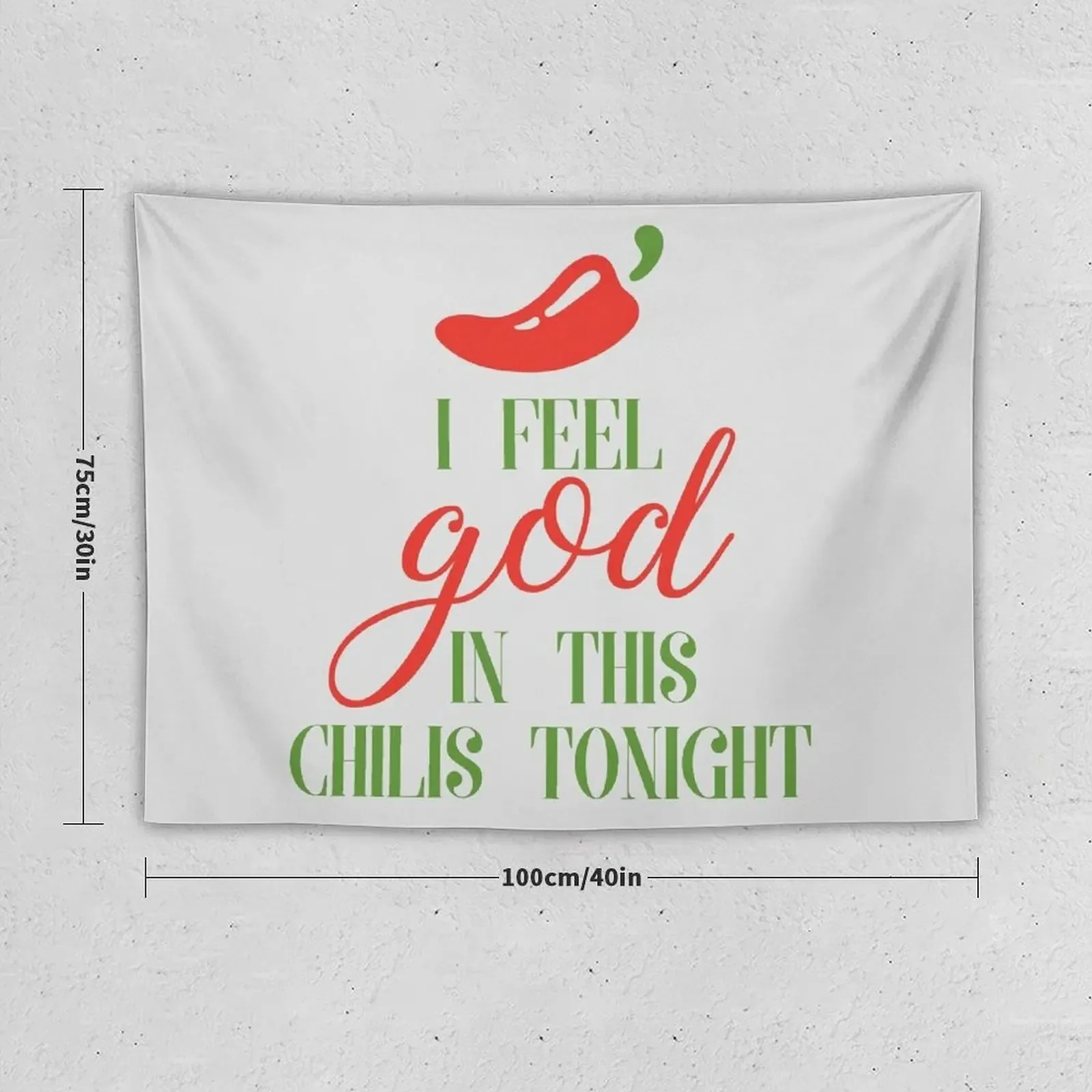 The Office | Pam Beesly | I Feel God In this Chili's Tonight Tapestry Luxury Living Room Decoration Bedroom Deco Tapestry