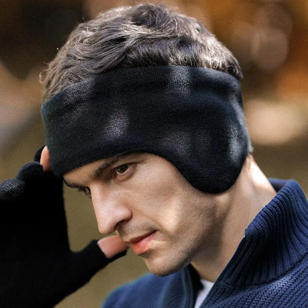 Penutup Telinga Tebal Musim Dingin, Penutup Telinga Anti Angin, Pelindung Telinga Berbulu untuk Bersepeda dan Ski di Luar Ruangan