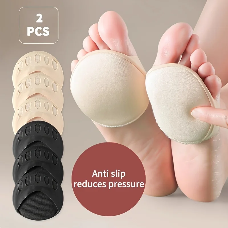 2-Pack Five-Toe Forefoot Pads High Heel Shoe Half Insoles Calluses Corns Foot Care Shock-Absorbing Socks Toe Insert Pads