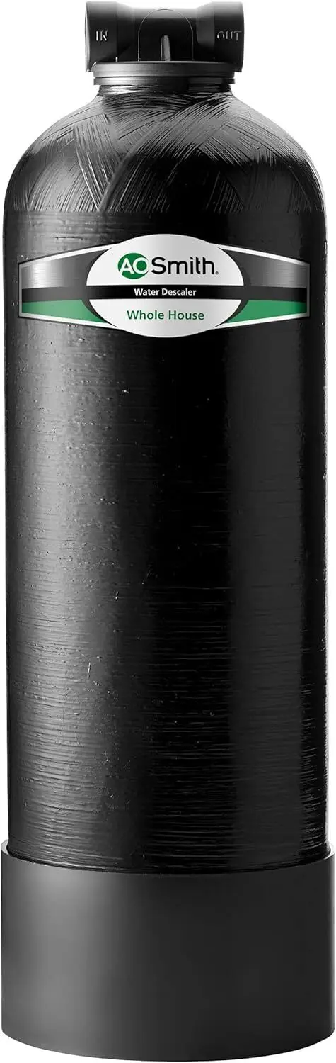 نظام إزالة الترسبات الخالي من الملح للمنزل بالكامل من AO Smith مناسب لمرشحات المدينة والآبار لمدة 6 سنوات، 600,000 مل منقي مياه منزلي