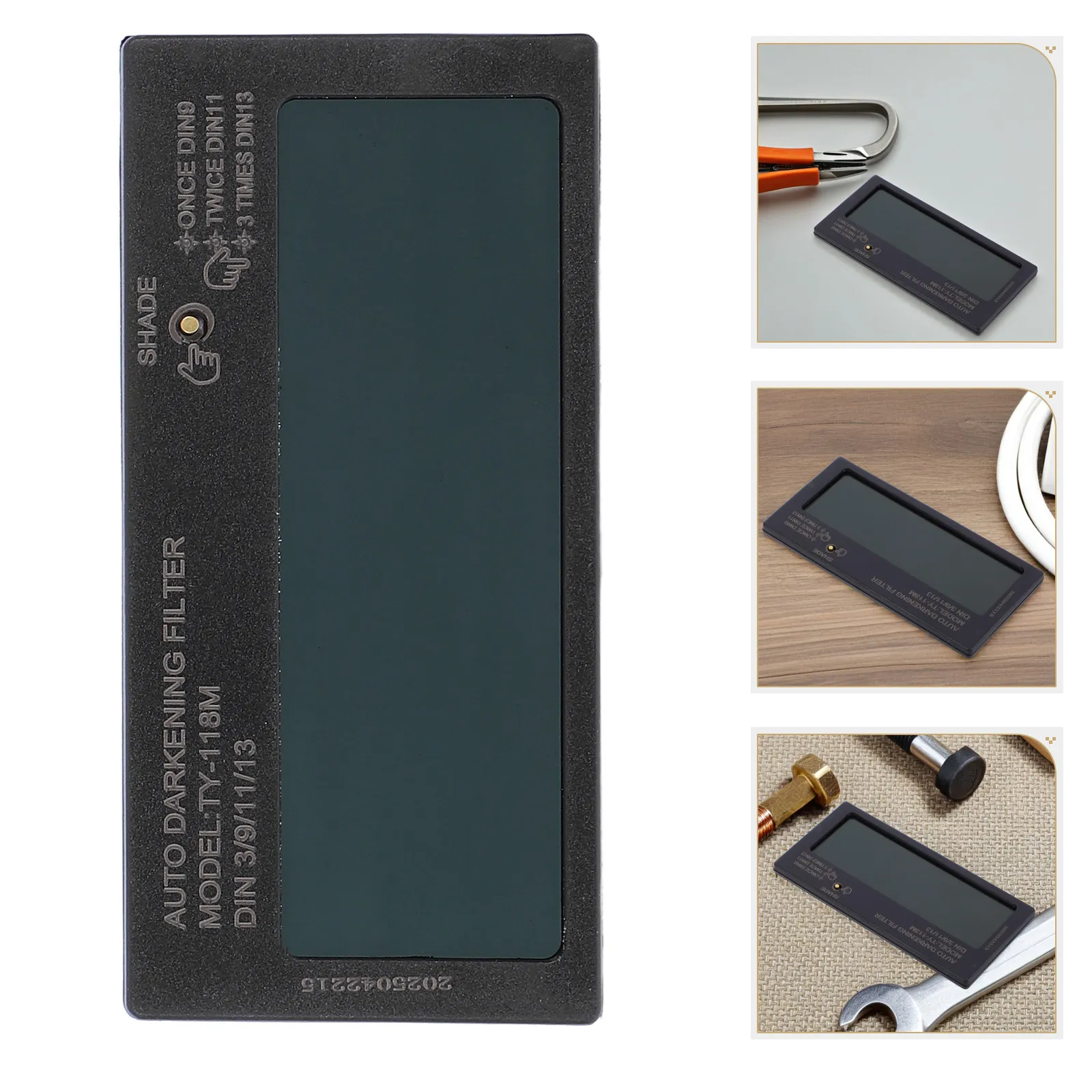 

Solar Auto Darkening Welding Lens for Face Mask Hood Replacement High Transparency Antiglare Protection Lightweight