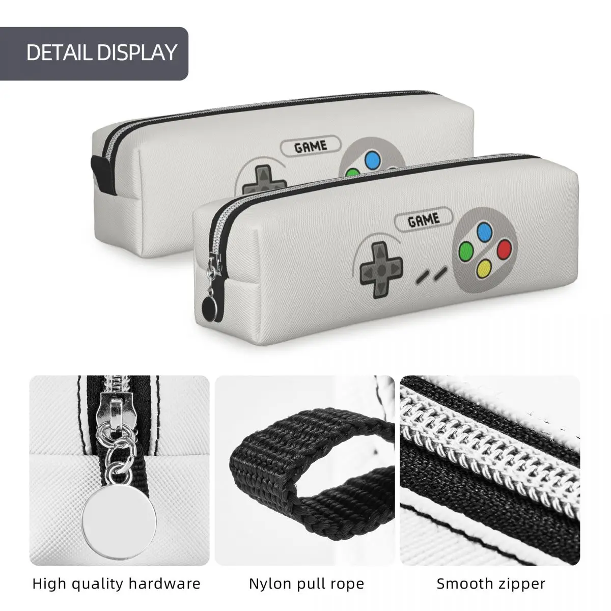 Video Game Gaming Controller Pencil Case Pencilcases Pen for Student Big Capacity Bags Office Gift Stationery