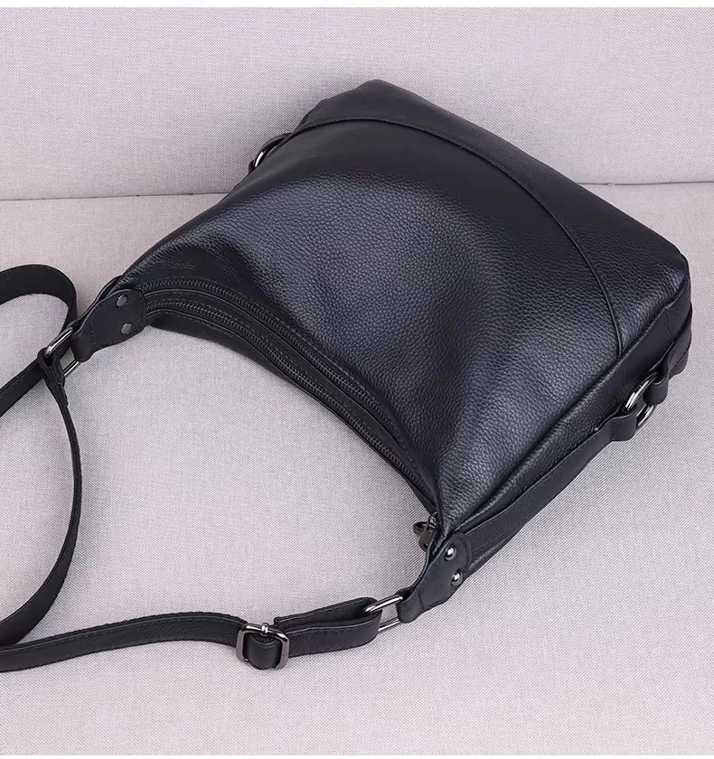 Fashion Women Bag Cowhide Handbag Crossbody Bag Shoulder Bags Luxury Trend  New Zipper Solid ColorHigh Quality Genuine Simple