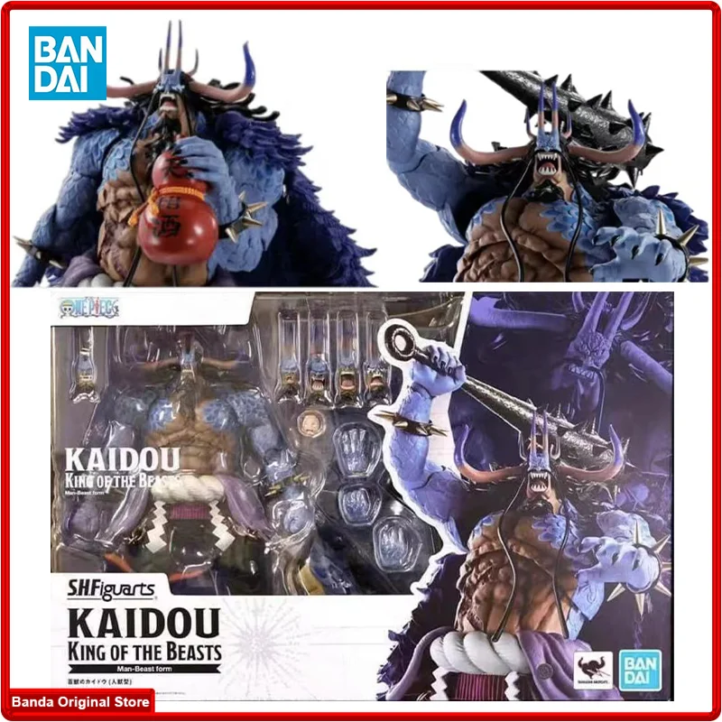 100% In Stock Original Bandai S.H.Figuarts SHF Kaido Of The Beasts Human Beast Form Kaidou Anime Action Collection Figures Toys