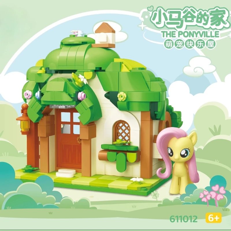 My Little Pony Bouwstenen Street View Twilight Sparkle Pinkie Pie Splicing Model Ornament Puzzel Speelgoedcollectie Cadeau