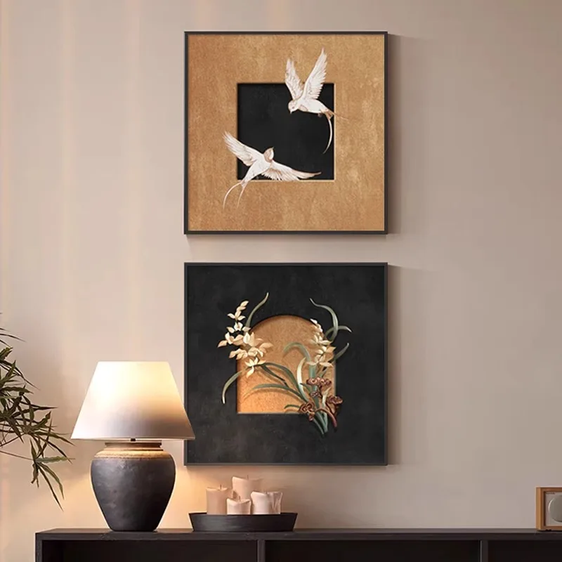 Vintage art living room bedroom hotel canvas painting modern minimalist study living room decorative painting corridor mural