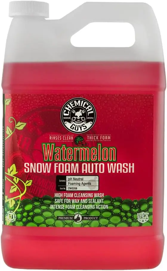 

Watermelon Scent Car Wash Soap for Foam Cannon or Bucket, Super Suds for Trucks, Motorcycles, RVs - 1 Gallon