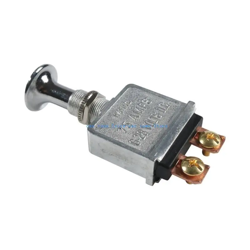 

RXJE Pull Switch On/Offs 6-28V Heavy Duty Metal Push Pull On Offs Switch 2 Terminals for Trucks/ Hot Rods/ Boat/Race Car