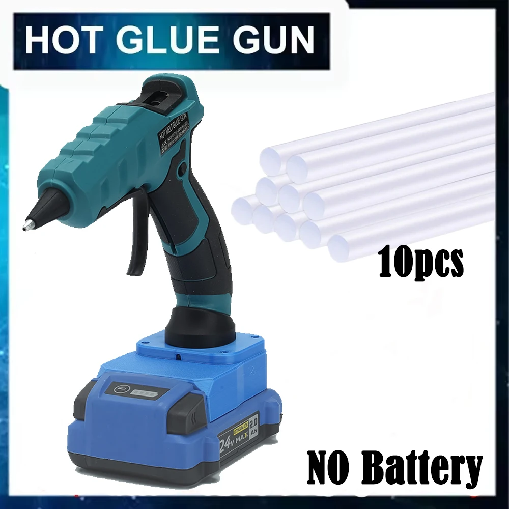 

Cordless Hot Glue Gun Kit For Kobalt 24V Max Battery W/ 10Pcs Glue Sticks Arts&DIY Electric Heat Repair Tool（NO Battery )