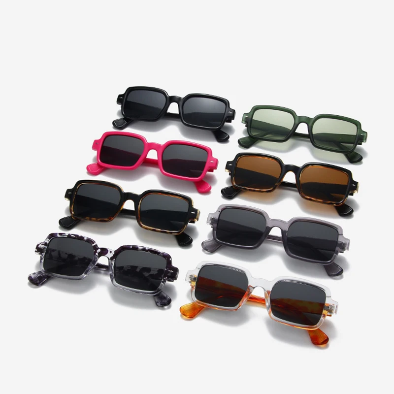 Small Frame Square Sunglasses Women For Men Fashion Vintage Trendy Sun Glasses Punk Luxury Brand Designer Pink Leopard Shades image 6