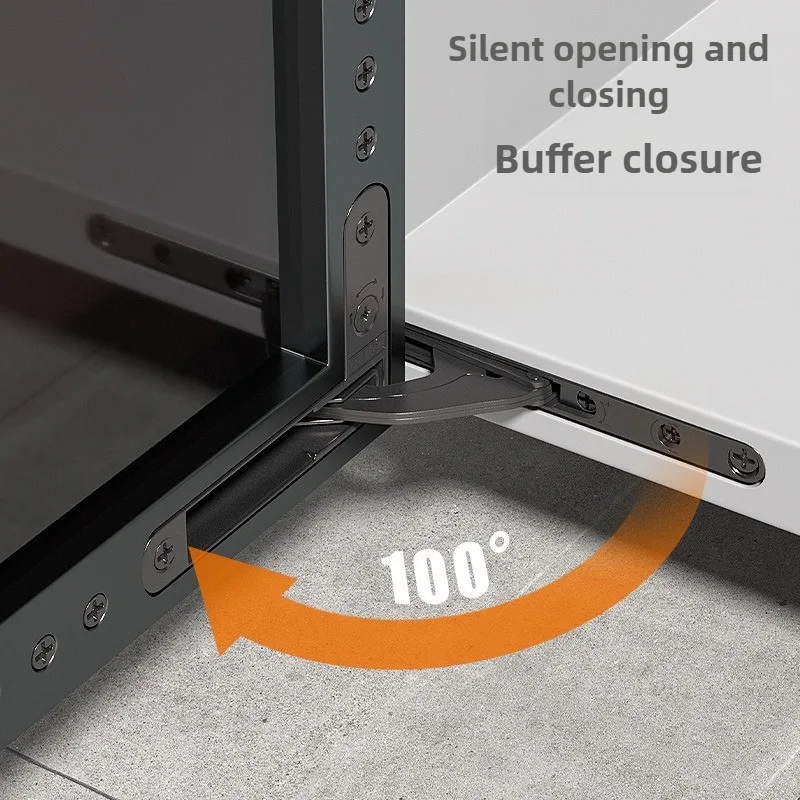 30KG Hochbelastbare Verdeckte Ober- und Unterachsen-Scharniere Aluminiumrahmentürscharnier mit Dämpfungspuffer – Detail 6