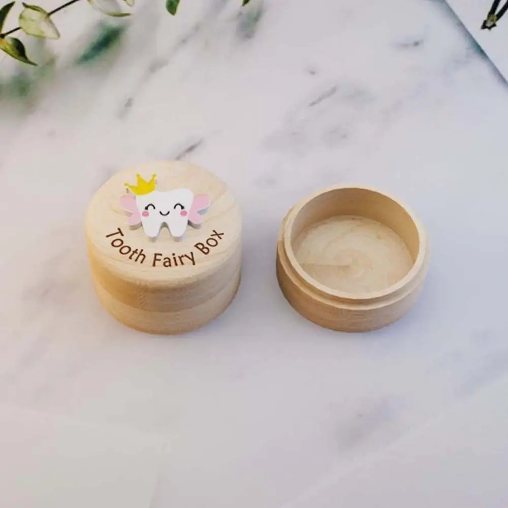 Durable Wooden Milk Teeth Organizer Save Gifts High Quality Umbilical Cord Box Collecting Teeth Tooth Storage Box