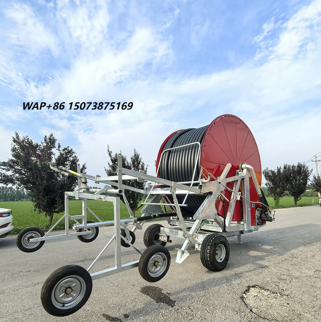 Watering Saving Sprinkler Machine Agricultural Mobile Rain Gun Sprinkler Hose Reels Irrigation Machine System