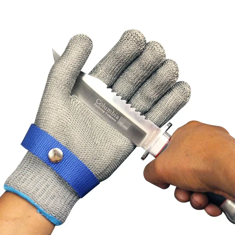 

Anti-cut Gloves Safety Cut Proof Stab Resistant Stainless Steel Wire Metal Mesh Butcher Protect Meat Cut-Resistant Gloves ANSIA5