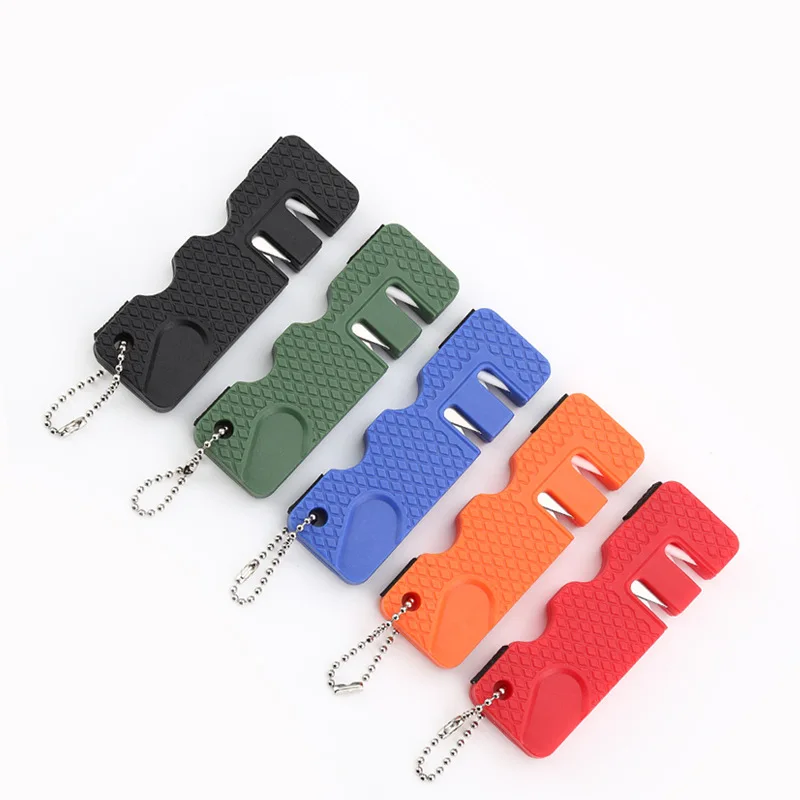 Mini Ceramic Multipurpose Keychain Whetstone Carbide Knife Pocket Portable Knife Sharpener Diamond Tools Scissor Sharpen Fish