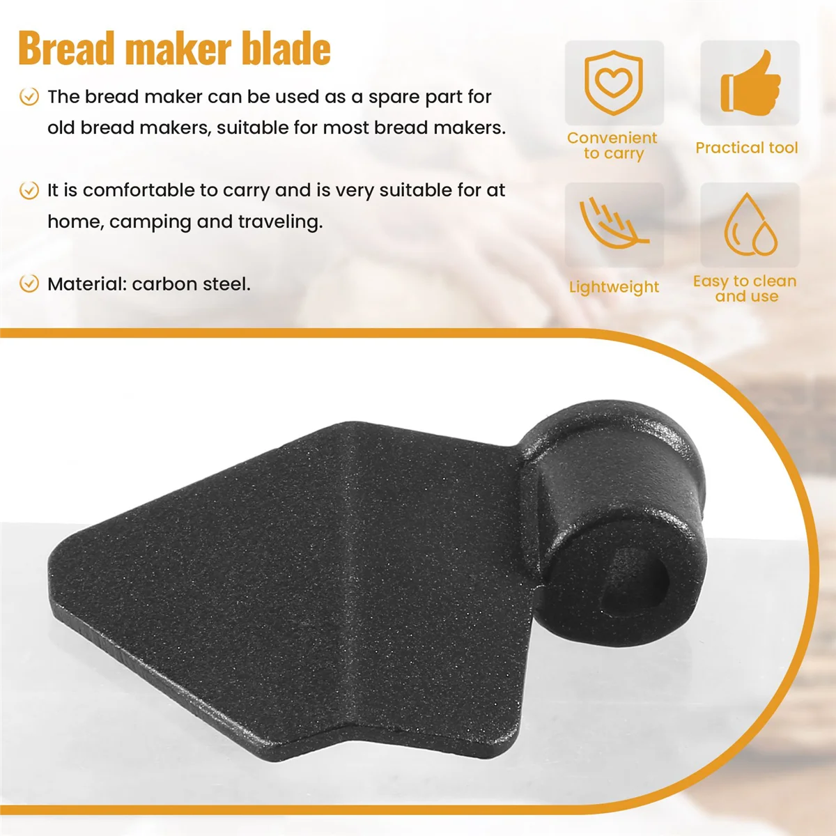 Bread Baking Machine Paddles Kneading Hooks, Stainless Steel Kneading Blade for Bread Baking Machines