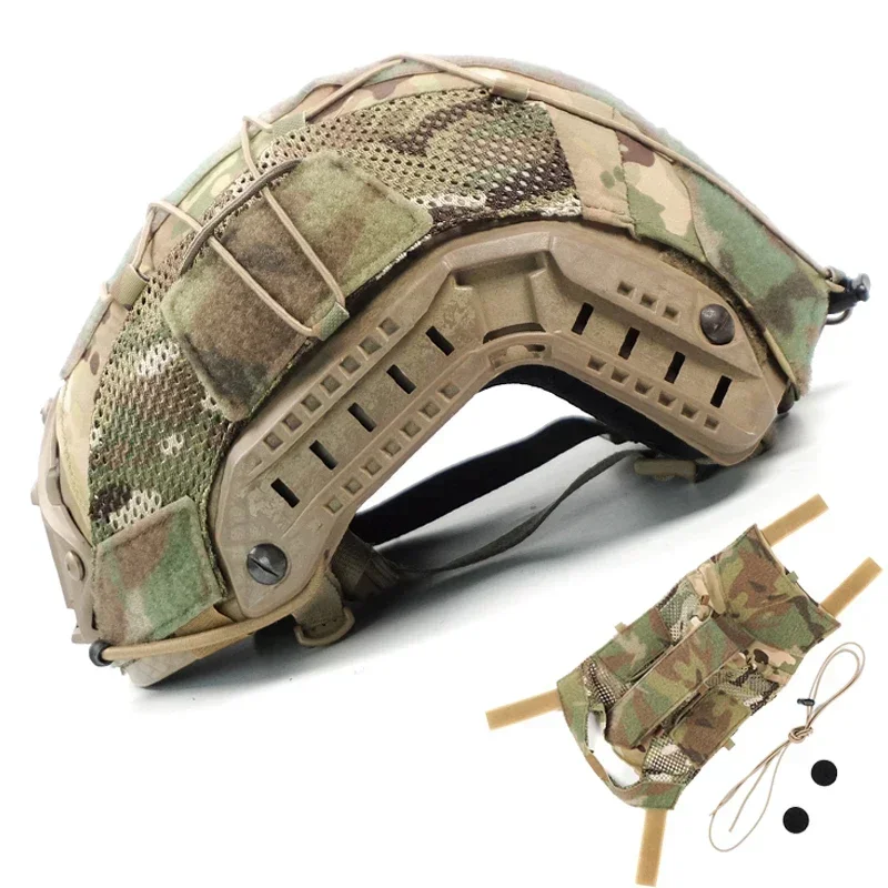 Airsoft Helmet Cover Tactical Combat Multicam Helmet Cover Gear Hunting CS Wargame Helmet Protective Cover Accessories MC