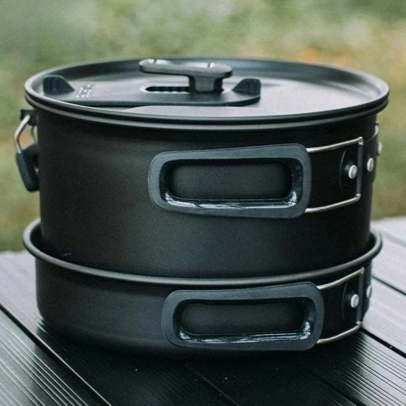 

Non-stick coated frying pan cover pan portable camping kitchenware camping tableware