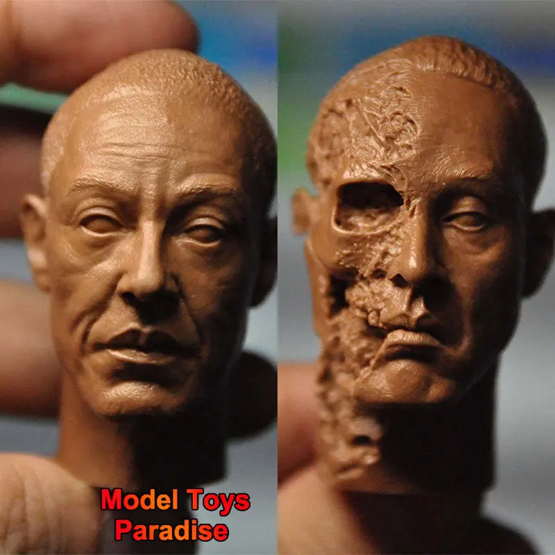 

Unpainted DIY 1/6 Scale Men Soldier Fried Chicken Uncle White Model Head Giancarlo Esposito Head Fit 12inch Action Figure Body