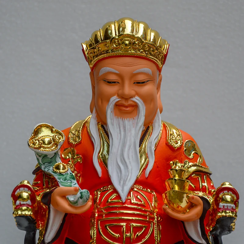 Southeast Asia HOME Shrine efficacious Patron saint Ornamental God Da Bo Gong DEFU ZHENGSHEN gilding wealth GOD FENG SHUI statue