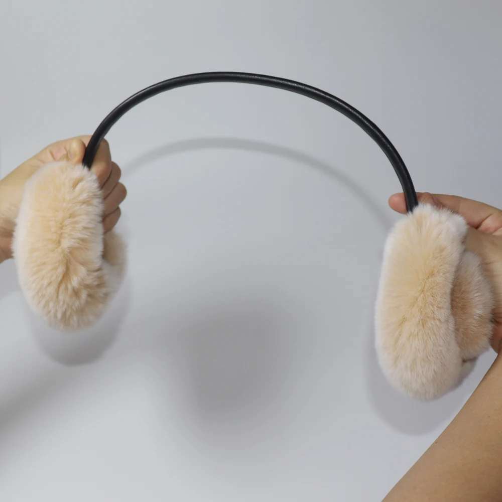 Proteor De Ouvidos Rex Rabbit Fur Earmuff Women Autumn and Winter Warm Earmuffs Real Fur Ear Cover Ear Warmer Ear Muffs Winter