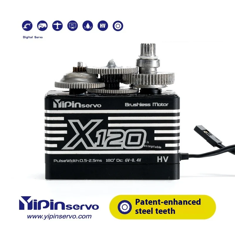 

RC GX Meritorious 120 кг магнитный водонепроницаемый бесщеточный сервопривод высокого напряжения с высоким крутящим моментом 1/5 автомобиля Bigfoot ARRMA SCX6