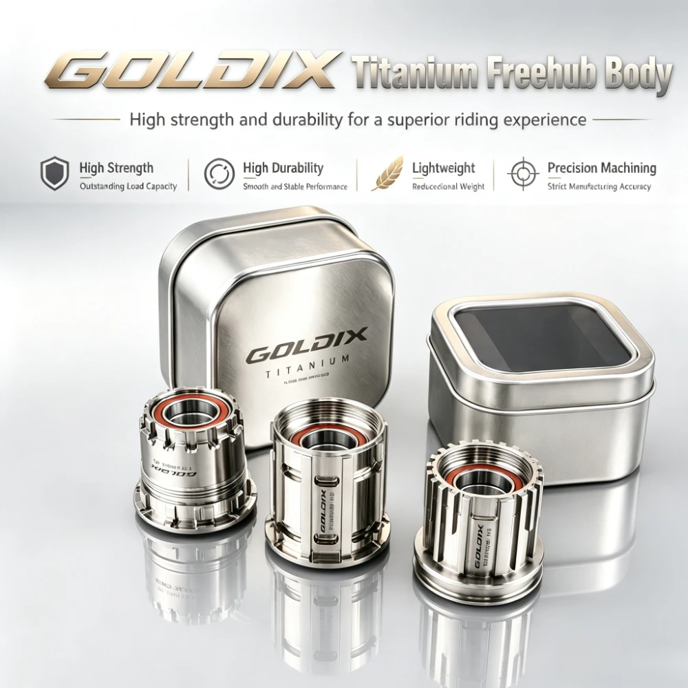 GOLDIX Titanium Alloy Freehub Body Ultralight High‑Strength HG/XD/MS for Mountain Road Bike Hub Cassette Replacement Parts