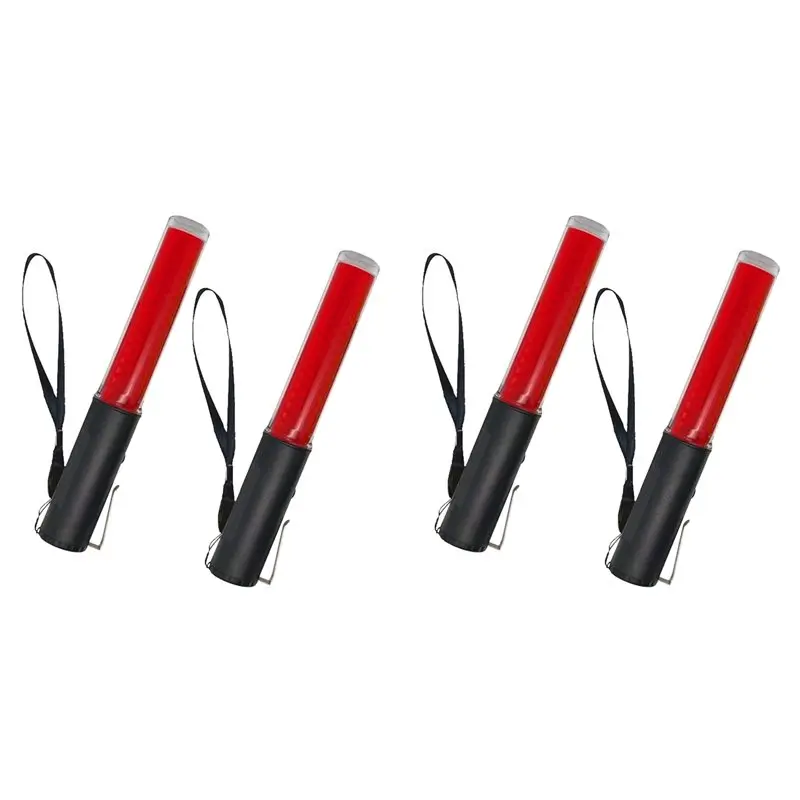 Traffic Batons, Traffic Control Stick,Safety Light Batons, Signal Batons For Parking And Airports, 26CM, 4Pcs