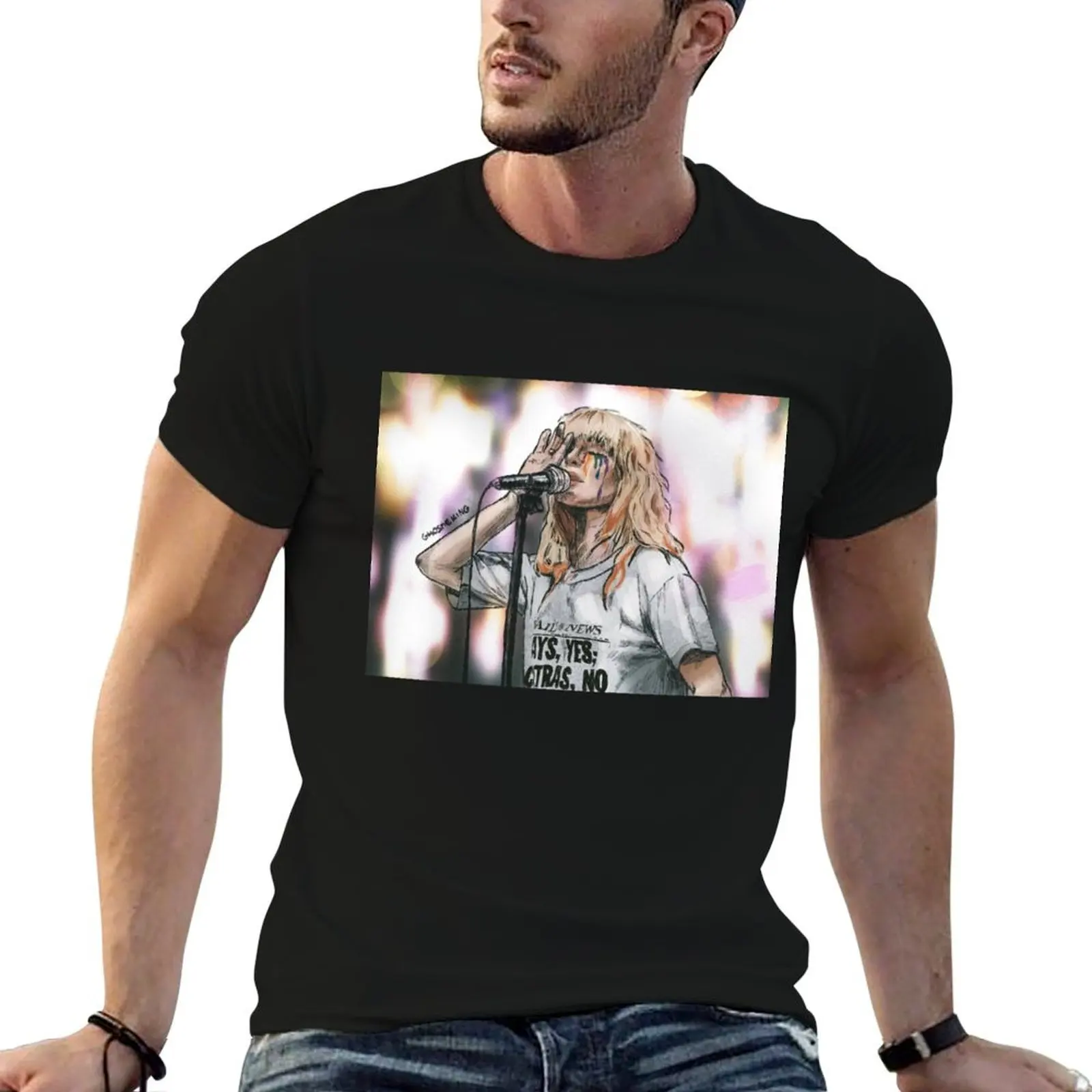 

rainbow hayley - grainy version T-Shirt printed t shirts for man man t shirt luxury T-Shirt