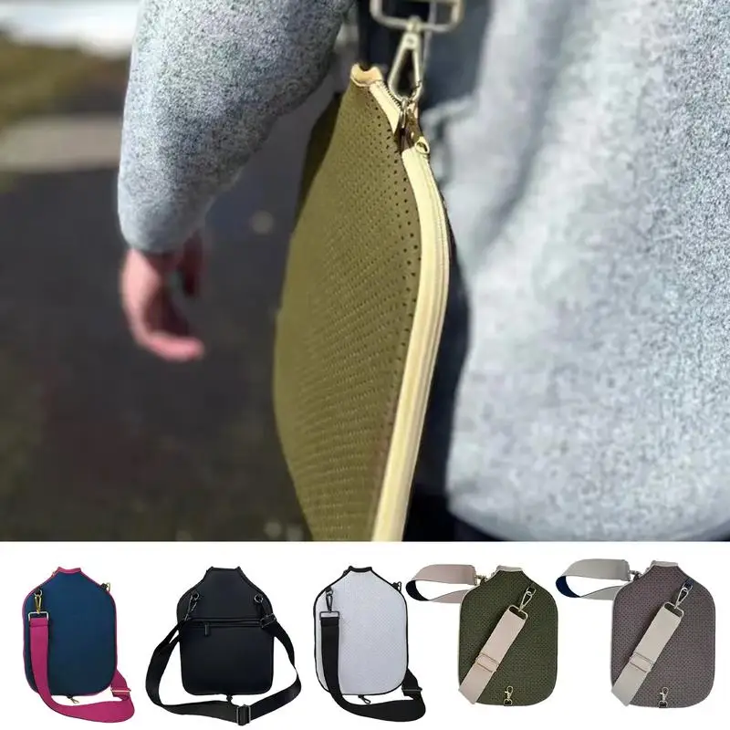 Pickleball Rackets Shoulder Bag for Men Women Sports Pickleball Paddle Bag Waterproof Paddle Tote Bag Sturdy Racket Shoulder Bag