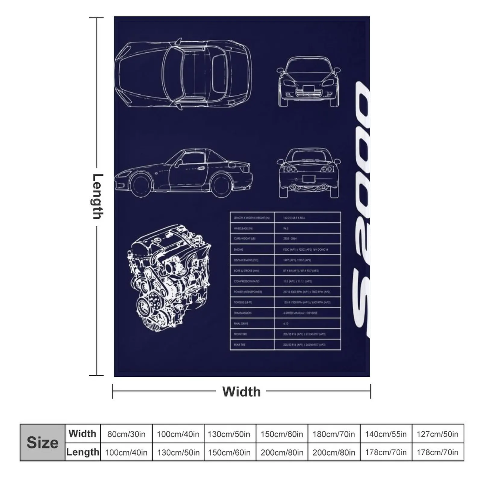 S2000 Data Sheet Throw Blanket Luxury Flannel Blankets