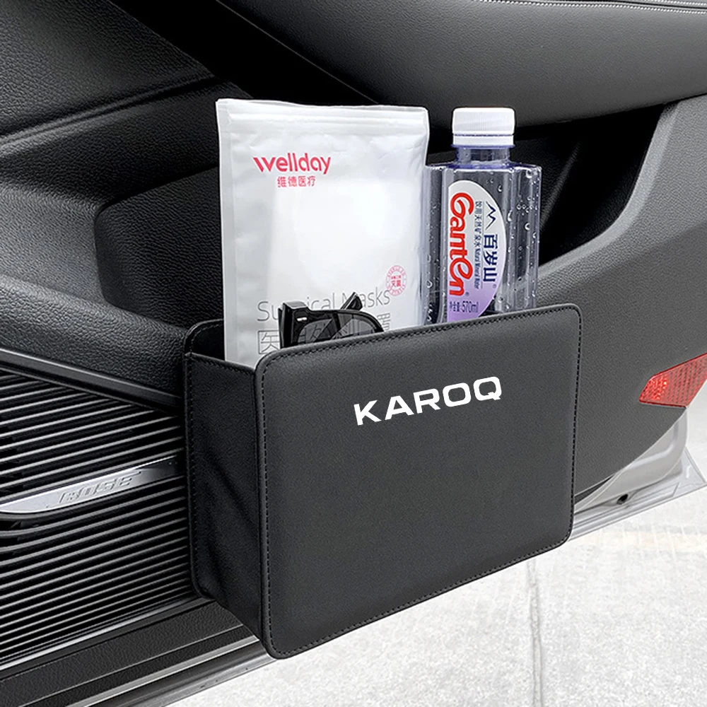 Car Trash Can Collapsible Leak-Proof Storage Bag Backseat with Garbage Bag Car Organizer for Skoda Karoq Car accessories