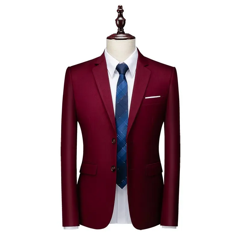 P-93 Business formal colored suit jacket for men slim fit Korean style work two button suit suit best man wedding suit