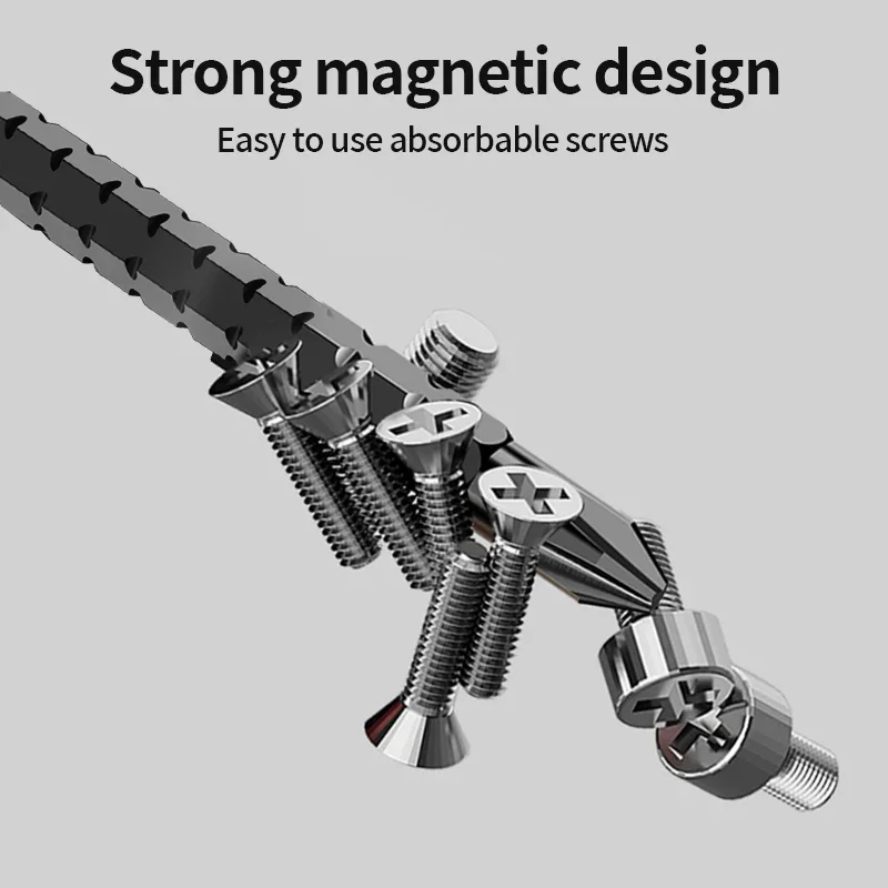 Multipurpose Dual Purpose Telescopic adjustable length Magnetic Screwdriver Cross Straight  Household Non Slip Screwdriver