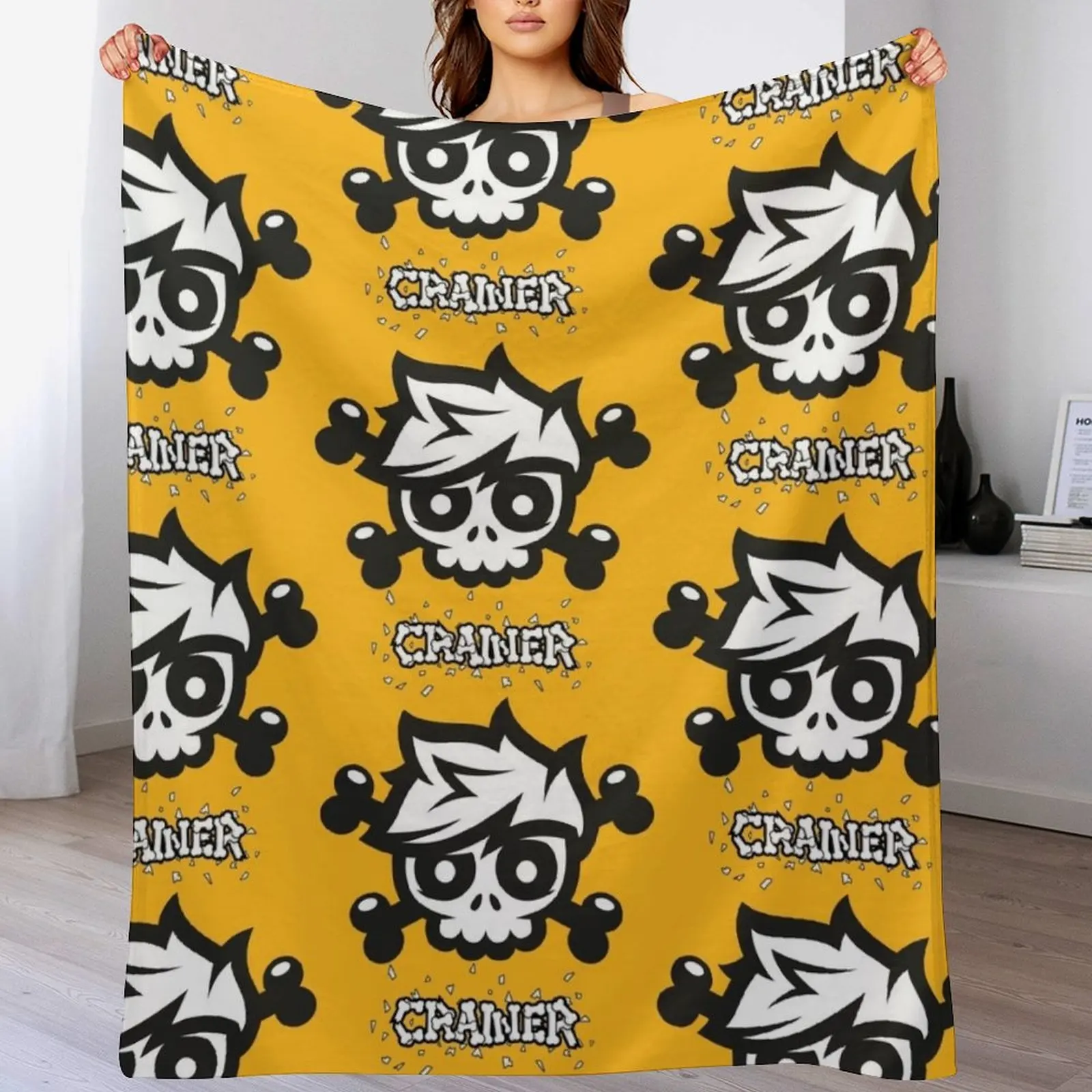 Crainer Exclusive Logo Throw Blanket Plush for sofa Blankets