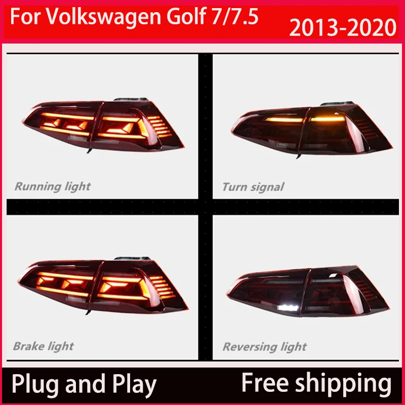 for Volkswagen Golf 7/7.5 taillight assembly 2013-2020 LED streamer steering rear light taillight modification car accessories