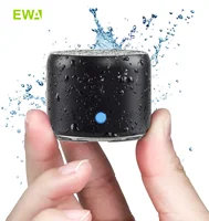Mini altavoz Bluetooth EWA A106 Pro con radiador de graves personalizado, resistente al agua IPX7, altavoces súper portátiles, estuche de viaje empaquetado