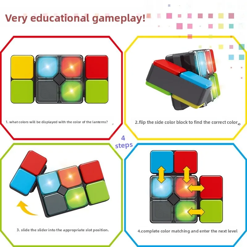 Cross-Border Music Cube Oonies Flipslide Electronic Handheld Game Brain Teaser Toy for Boys And Girls under 4 Years Old