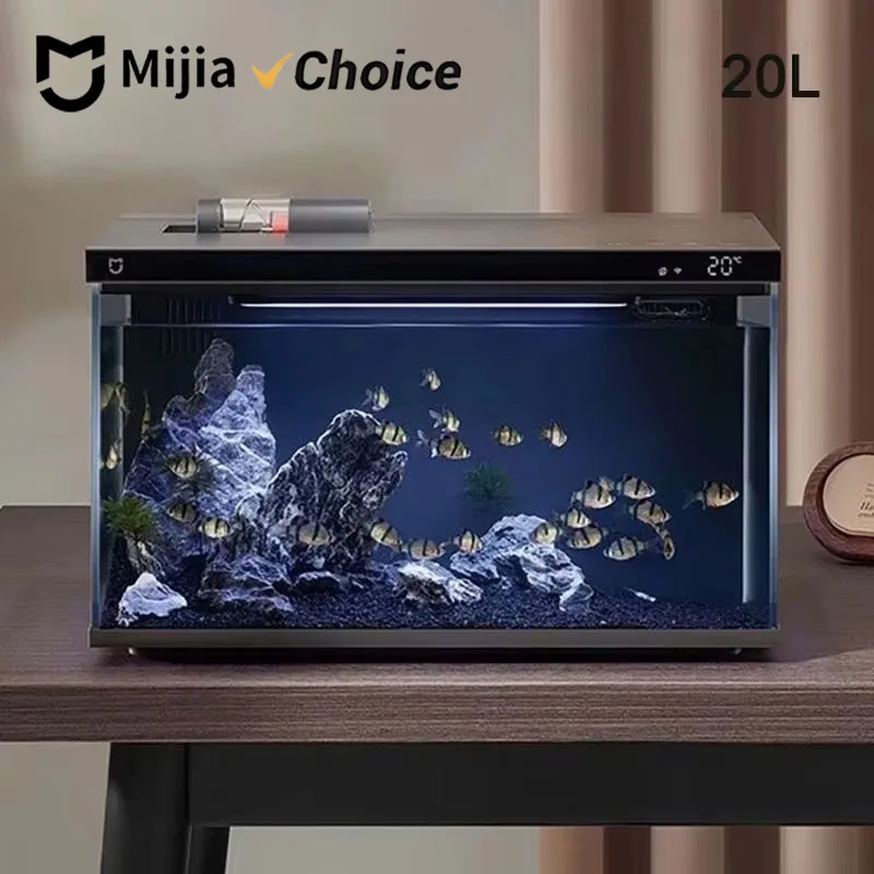 Mijia Smart Fish Tank MYG100 Work With Mijia APP Mobile Control Remote Feeding Smart Lighting System Light Aquarium 20L