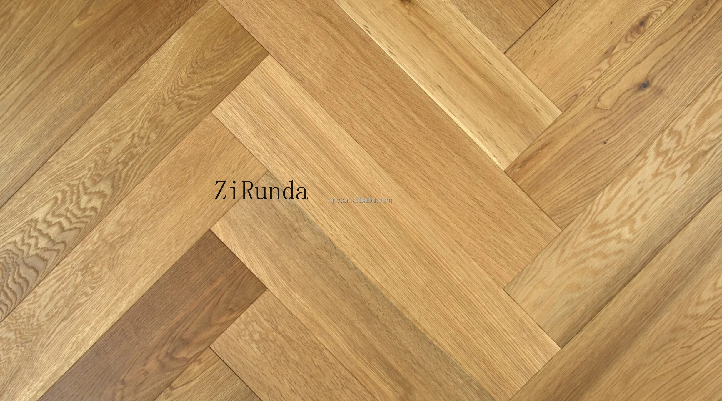 カスタマイズ版100%無垢材ヨーロピアンホワイトオークヘリンボーンエンジニアードウッドフロア