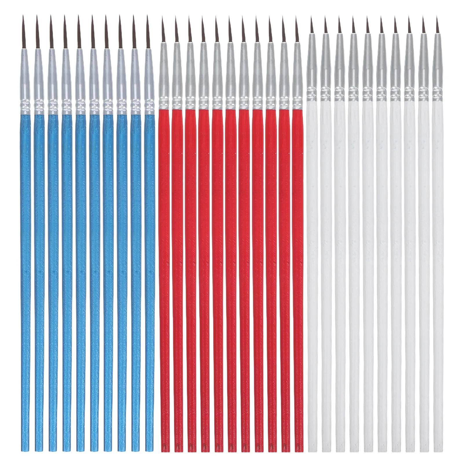 60Pcs Fine Artist Paint Brushes Nylon Hair Wood Handle Thin Detail Liner for Acrylic Watercolor Oil Ceramic Pottery Craft