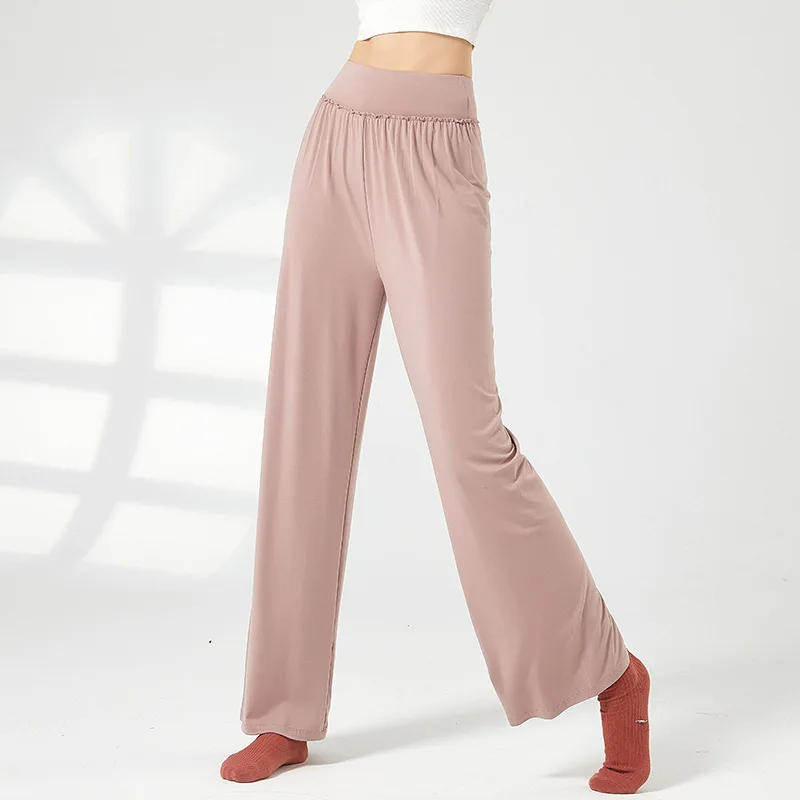 Neue Frühlings- und Sommerhosen mit weitem Bein, moderne Tanzhosen, drapierte ethnische Kleidung, klassischer Tanz