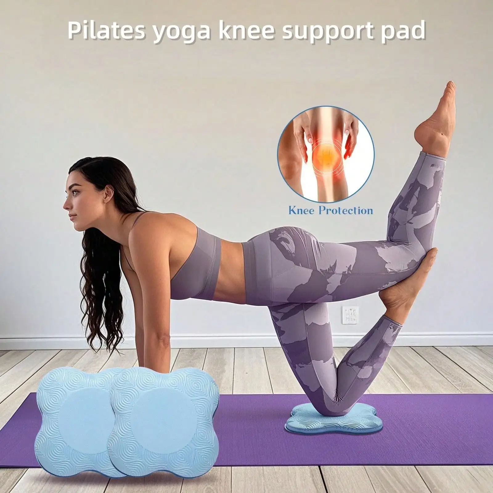 1pc Thickened Yoga Pilates Knee Pad Foam Material Suitable for Knees Elbows Wrists Heads Pilates Yoga Kneeling Pad