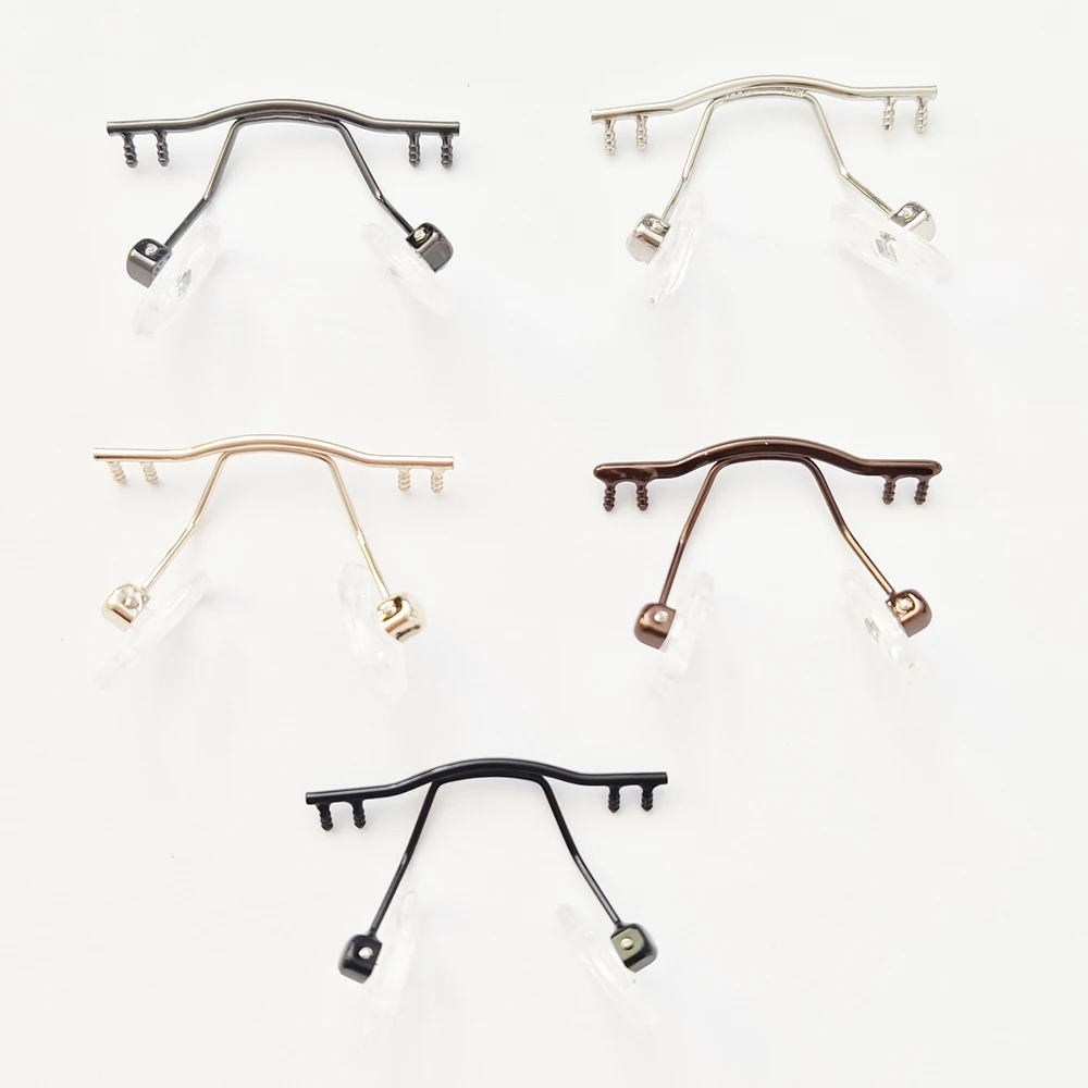 

10 pcs Retail Eyewear Bridge Replacement For Rimless Frame,Stainless Steel Eyewear Nose Bridges