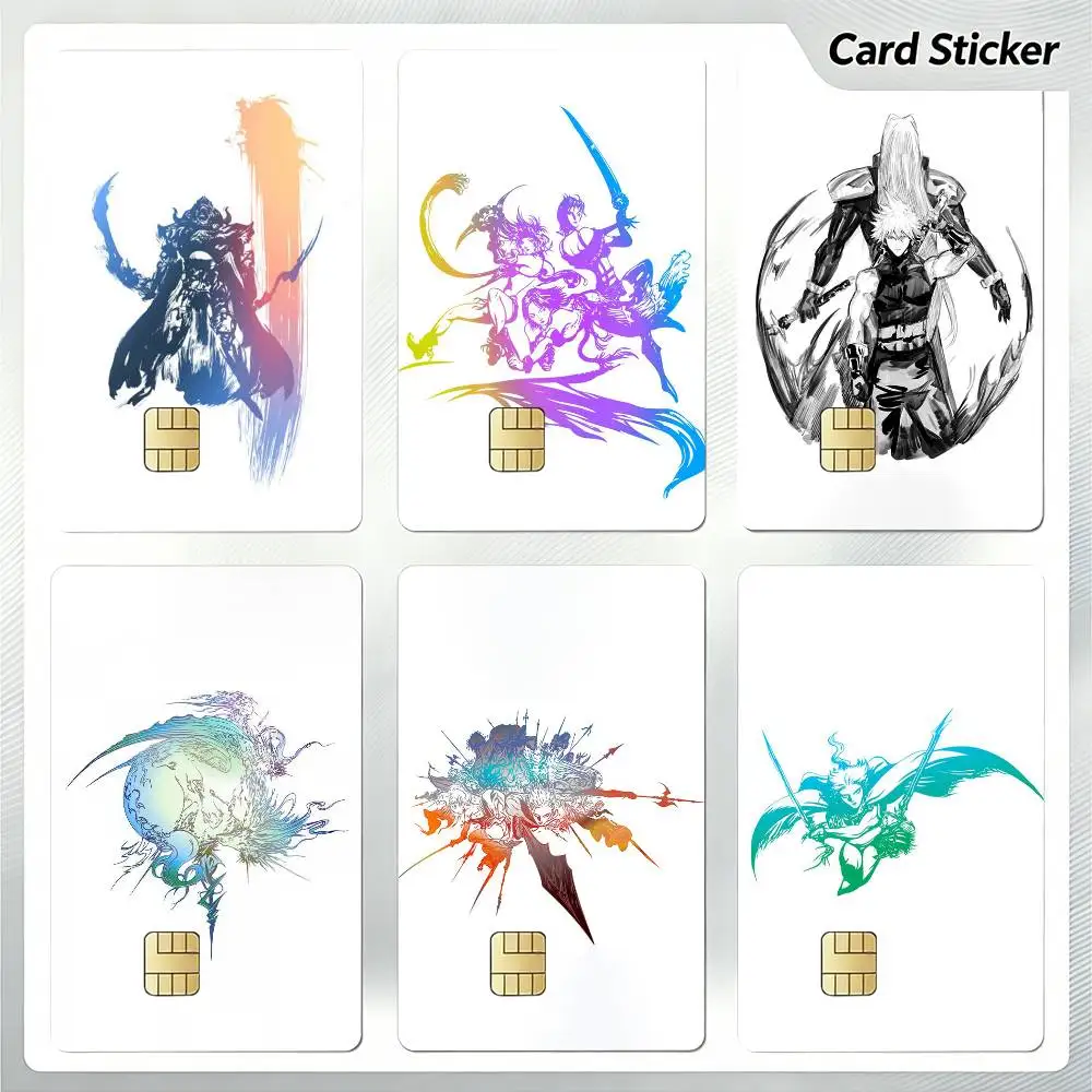 LOGO F-Final F-Fantasy Decorative Waterproof Film Skin Cover Credit Card Stickers Debit Front Bank Bus Pass