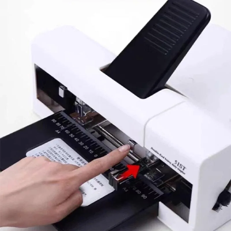 Dual‑Hole Stapler Foot‑Pedal Double‑Head Thick‑Sheet Stapling Apparatus Manual Office Document‑Booklet Double‑Staple Binding