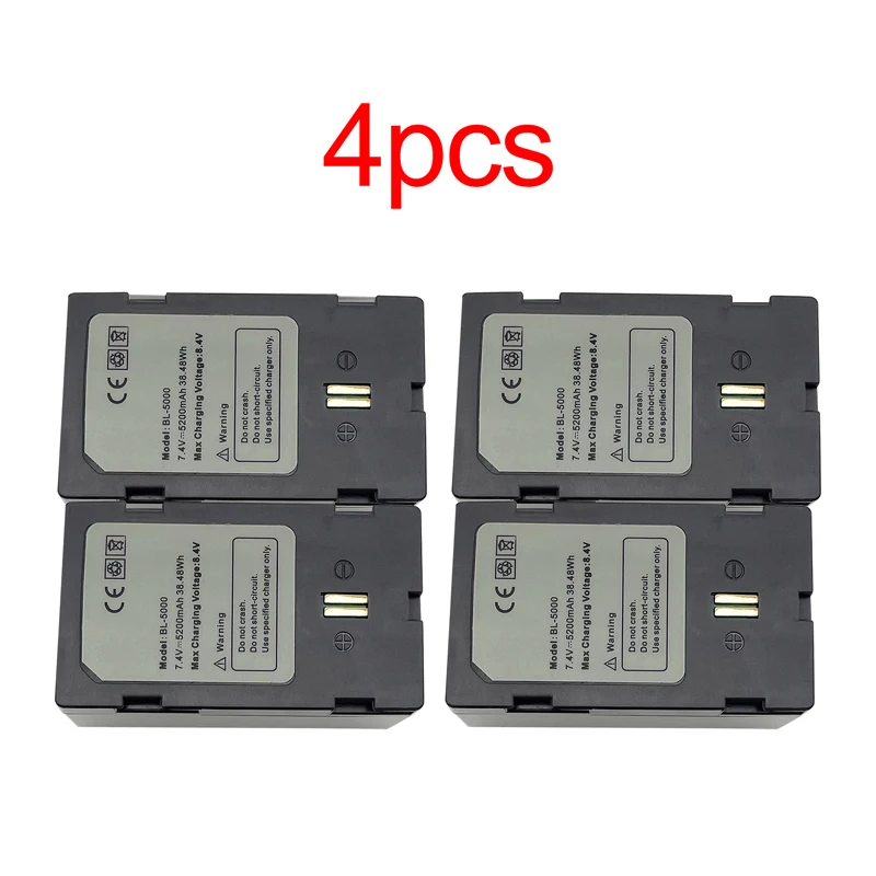 4pcs BL-5000 Battery for Hi-target V60 V90 GPS RTK GNSS Surveying Instrument BL5000 Battery 7.4V 5200mah