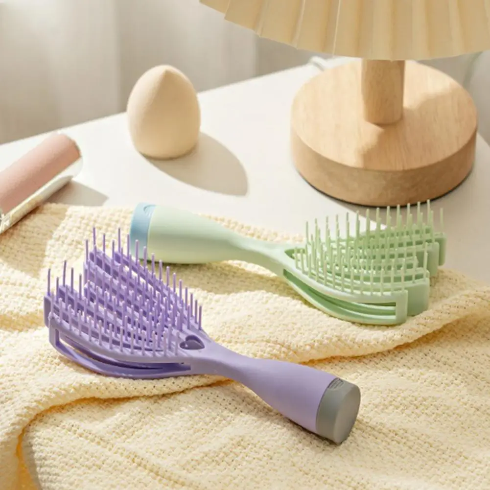 

Dual-purpose Massage Comb Portable Smooth Fluffy Hair with Ergonomic Grip Perfect Fitting Hollow Massage Comb